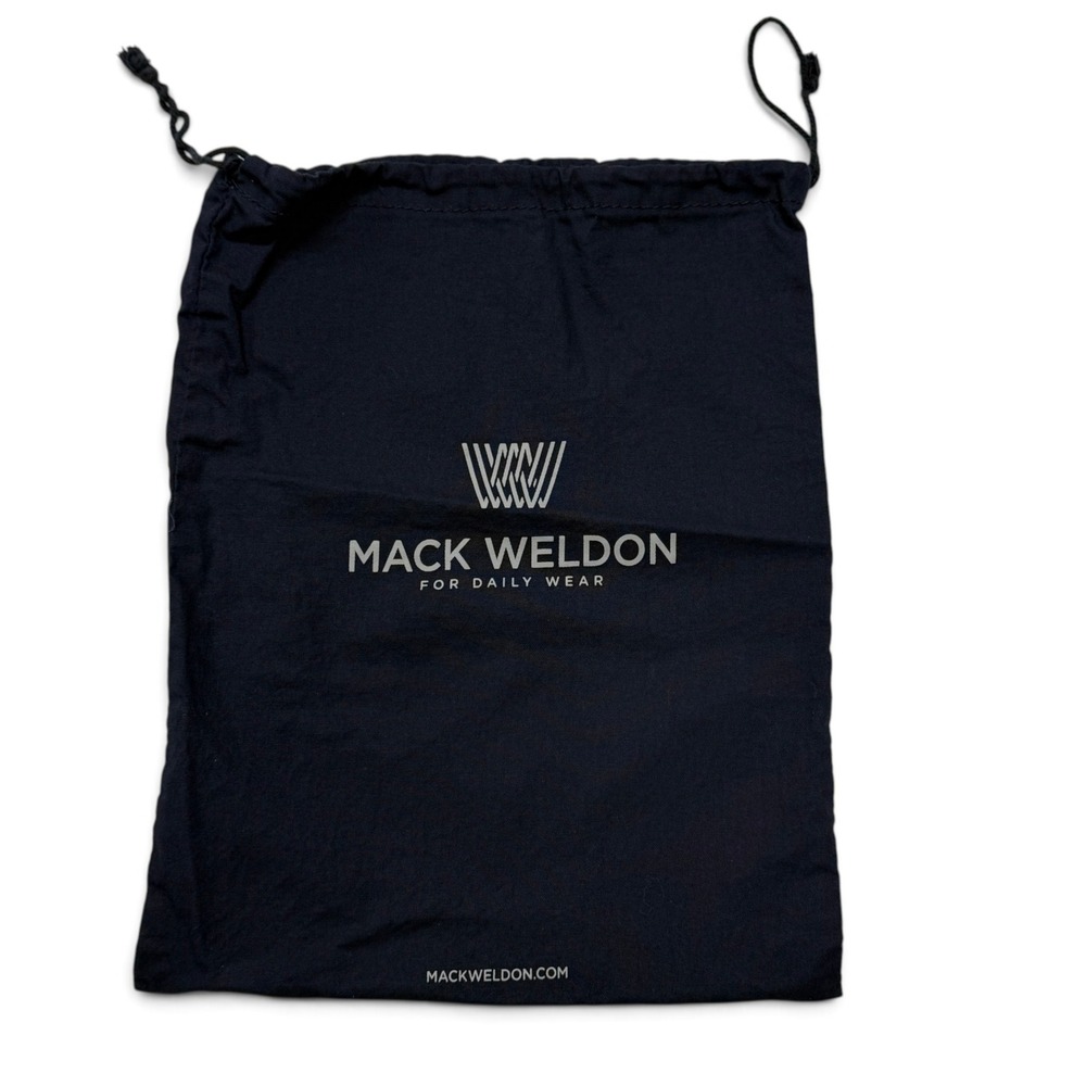 Mack Weldon Navy Blue Cotton Drawstring Laundry Storage Travel Bag Logo 9x11